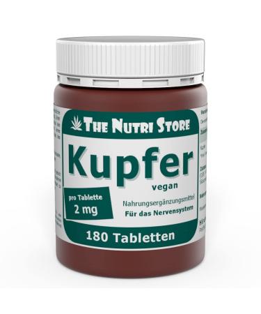 Copper 2 mg vegan tablets 180 pcs. - For the nervous system - 6 month supply