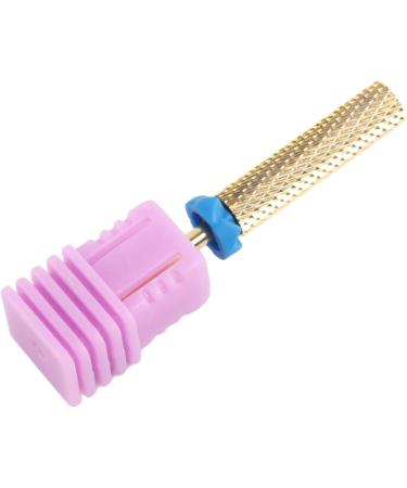 Barrel Nail Drill Bit Dead Skin Removal High Strength Pedicure Nail Drill Bit Flat Top Multipurpose Gold for Acrylic Nails (129#-M) - Buy Online on GoSupps.com