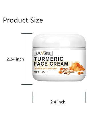 Organic Turmeric Face Cream for Brightening Skin | Dark Spot Remover and Acne Fighter | Hydrating Moisturizer with Natural Ingredients - 50g - Buy Online on GoSupps.com