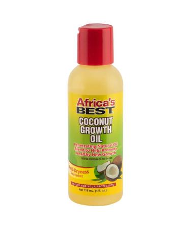 Africa's Best - Coconut Growth Oil  Enriched With Natural Vitamins & Essential Fatty Acids  Daily moisturizer or Hot Oil Treatment  Nourishes Your Scalp and Hair  4oz Bottle  Brown (1-160-04-1243) - Buy Online on GoSupps.com