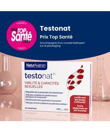 NaturAvignon Testonat Laboratory | Promotes Testosterone | Clinically Proven Effectiveness | Male Performance Strength Endurance | Tribulus + Rhodiola | 30 Tablets (30 Days) - Buy Online on GoSupps.com