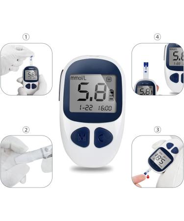 Zorvo 2in1 Glucose/Cholesterol Monitor with Bluetooth 4.0 App, 50 Test Strips + 10 Lancets - Buy Online on GoSupps.com