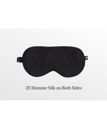 Silk Eye Mask for Sleeping - Premium 25 Momme Mulberry Silk (Midnight) - Buy Online on GoSupps.com