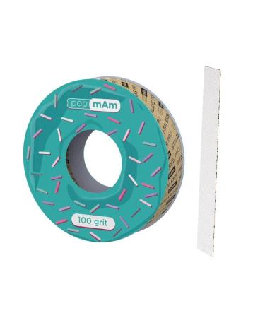 STALEKS PRO White File Refill Papmam for BOBBINAIL Dispenser 100 Grit 6mts Eco-friendly Kraft Paper Base NAIL_FILE 80 Refills Compatible with MBE-20 SPBE-20 WBE-20 Grano 100