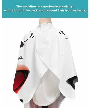Father's Day Barber Cape - Adjustable Hair Cutting Cape for Men Women & Kids | Red Heart & Black Beard Design - Buy Online on GoSupps.com