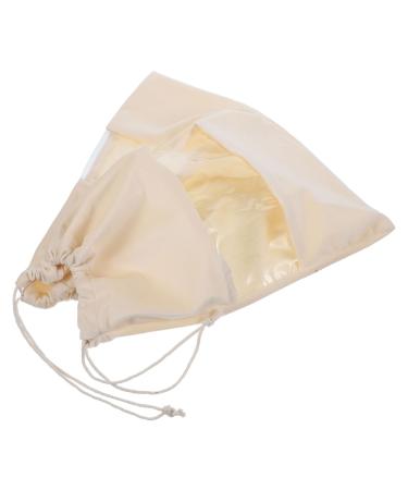 Outanaya Hair Dryer Storage Bag Hair Dryer Case Curling Iron Pouch Hairdryer Travel Velvet Bag Curls Pvc 32x28x0.6cm Beige