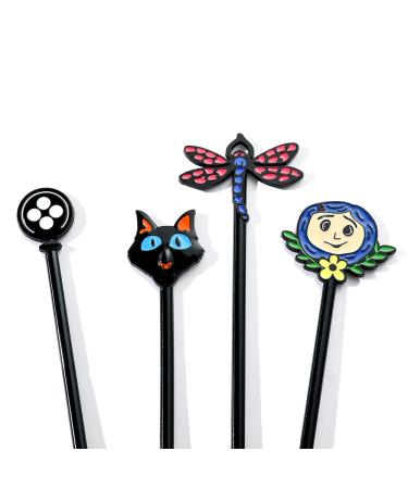 Horror Movie Coraline Makeup Brushes Set | Women s Halloween Collection | Silver Drawstring Bag | Metal Memorial Quality - Buy Online on GoSupps.com