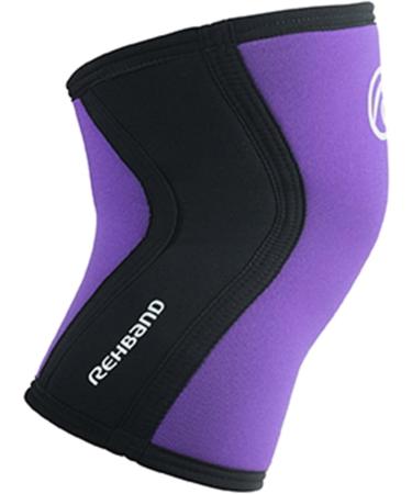 Rehband Knee Support Sleeve for CrossFit & Heavy Training - 5mm Neoprene Unisex XS Purple Multiple Colors & Sizes - 1 Pair - Buy Online on GoSupps.com