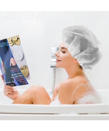 3 Pcs Waterproof Shower Caps for Women - Reusable Elastic Bath Hair Hats - Buy Online on GoSupps.com