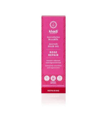 Khadi Rose Repair Hair Oil | Vegan Ayurvedic Treatment for Dry Damaged Hair | 50ml - Buy Online on GoSupps.com