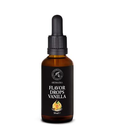 Flavor drops vanilla 50ml - drops of taste without calories - dark pipette glass bottle - taste drops liquid for all food - aroma drops - sweetener with taste - vegan