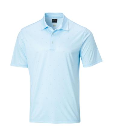 Greg Norman ML75 Microlux Jacks Print Polo - G7S23K466-441 - Misty Blue - L