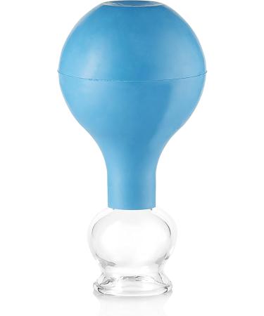 Pulox Cupping Glass Set of 3 - Real Glass with Suction Balls (25mm 32mm 40mm) - Blue | International Shipping - Buy Online on GoSupps.com