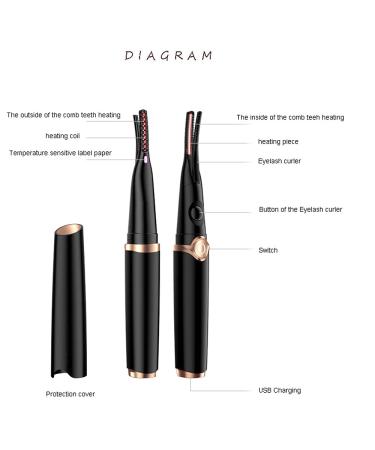 2 in 1 Double-Sided Heated Electric Eyelash Curler - Rechargeable with 3 Temperature Gears for Long-Lasting Eye Beauty | Perfect Makeup Tool for Women & Girls - Buy Online on GoSupps.com
