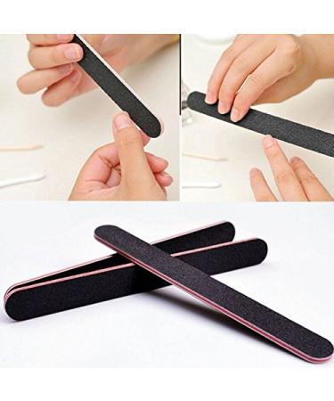Karlash 10 PCS Professional Double Sided Nail Files - 100/180 Grit Emery Board for Gel Manicure & Pedicure - Buy Online on GoSupps.com