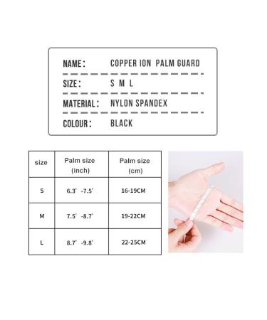 Dujia Copper Fiber Palm Protection Compression Support for Injury Recovery Pain Relief & Swelling (Medium - Buy Online on GoSupps.com