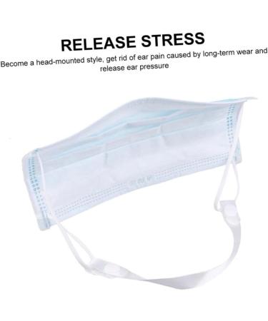 Aokwawaliy Glass Dip Pins with White Gliders - 10 Adjustable Nylon Mask Rope Button Extensions for Yeezy White Masks - Buy Online on GoSupps.com