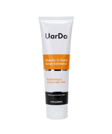 Uardo Vitamin-C-Burst Scrub Exfoliator 8.8 Fl Oz/ 260ml - usn109 | For Dull & Rough Skin Type | Radiant Glow | Smoothing | For Women and Men