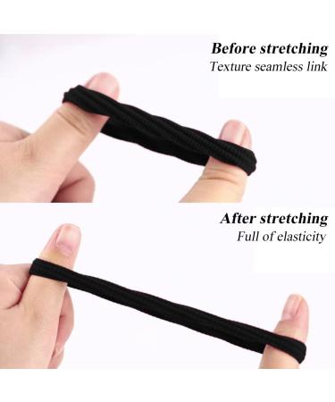Liujzzj 20 Pack Seamless Thick Cotton Hair Ties | No Kink Slipproof & Stretchy Black Hair Bands for All Hair Types - Buy Online on GoSupps.com