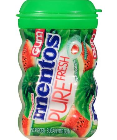 Mentos Pure Fresh Watermelon Sugar-Free Chewing Gum with Xylitol | 50 Piece Bottle - Buy Online Internationally - Buy Online on GoSupps.com