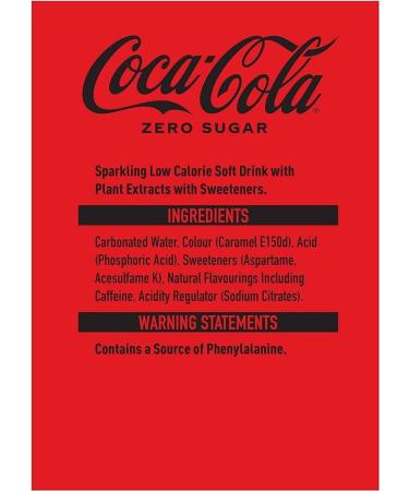 Coca Cola Zero 24-Pack - 330ml Cans | Sugar-Free Maximum Taste | Unleash the Bold Refreshment | On-the-Go - Buy Online on GoSupps.com