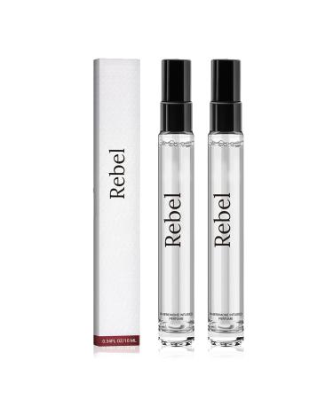 Rebel Pheromone Cologne for Men 2024 New Rebel by Alloura for Men Alloura Pheromone Perfume for Men Long Lasting Fragrance 0.34Fl.Oz (2 Pcs)