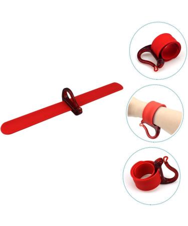 DOITOOL Hanging Rubber Band Bracelet Hair Pins Hair Clips Holder for Wrist for Braiders Hair Holders for Barbers Updo Hair Tools Hair Salon Supplies Red Plastic Wristband Hairdressing Tool 25.10X5.10X3.00CM Red - Buy Online on GoSupps.com