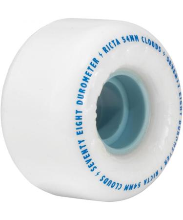 RICTA 56mm Clouds White 78a Skateboard Wheels - White/Blue 56mm - Buy Online on GoSupps.com