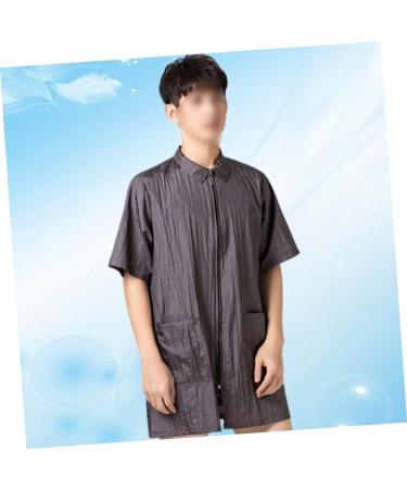 SOESFOUFU Woman Hair Dye Clothes Men Jackets Barber Apron Cape Hair Dye Jacket Nursing Gown Mens Coat Thobes for Men Barber Vest Tank Tops Hair Dye Short Sleeve Work Nursing Clothes Shirt - Buy Online on GoSupps.com
