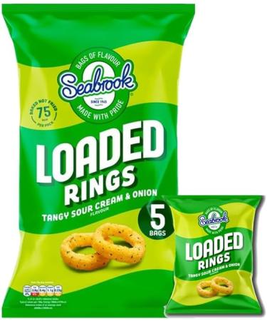 Seabrook loaded fries Puffs Rings Chips Crisps Bags - 4 x Mixed Bags (20 x Mini Chips Bags 16g) - Buy Online on GoSupps.com