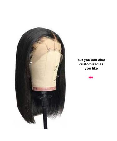Havamoasa Women Short Bob Wig - Straight Black Hair Lace Front U Shape Wig - Buy Online on GoSupps.com