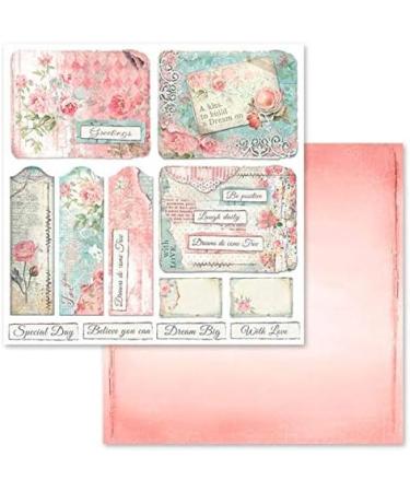 Stamperia International KFT Paper Pad 12x12 10pk Dream Pink Blue - 12x12-Inch Pink Blue Design - Buy Online on GoSupps.com