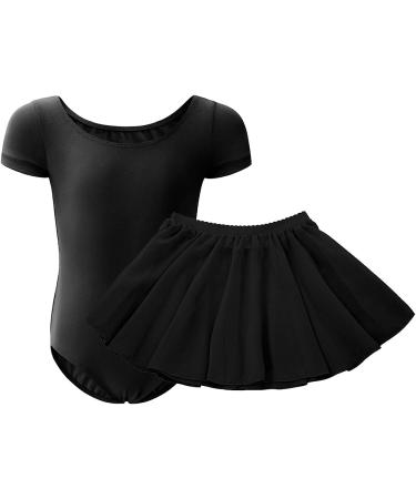 WEGETIT Girls Gymnastics Leotard with Tutu Skirt - Black, 10-12 Years - Buy Online on GoSupps.com
