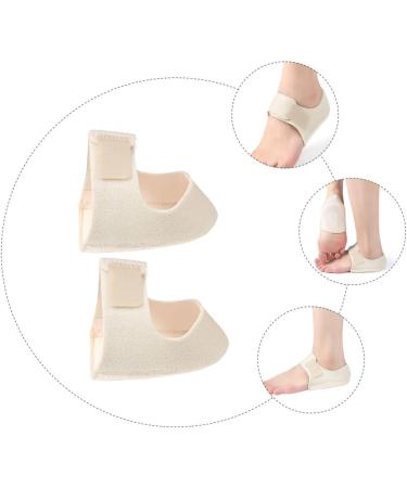 Silicone Heel Cover Non-Slip Sleeves for Kids - Heel Pain Relief & Cushioning Pads | Beige 9.5x10cm - Buy Online on GoSupps.com