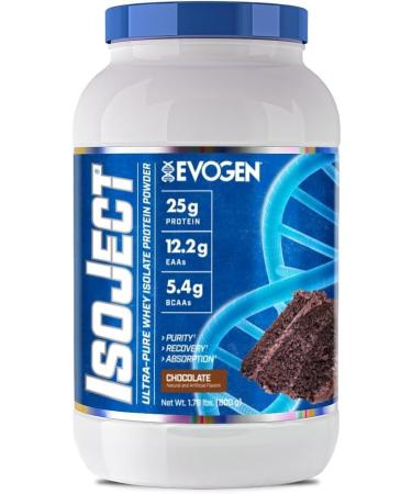 Evogen Isoject - Whey Isolate Protein Powder Ultra-Pure Whey Isolate Enhanced Absorption & Recovery Ignitor Enzymes BCAAs EAAs - Chocolate - 25 Servings