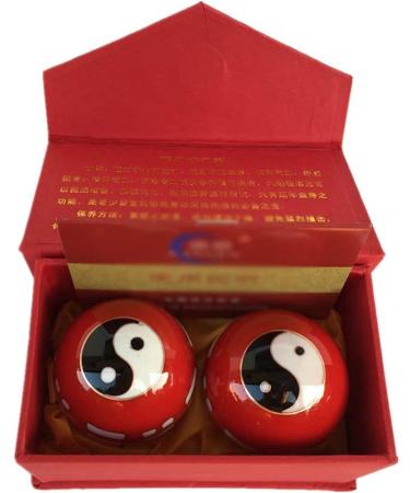 Baoding balls massage ball set baoding balls 2 pieces Baoding balls Chinese health exercise stress balls feng shui health exercise stress balls (color: