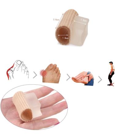 Silicone Gel Toe Tubes - Medium Khaki, Cuttable & Comfortable Toe Separator for Bunion Relief and Toe Alignment - Buy Online on GoSupps.com