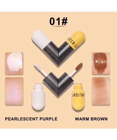 Erinde Liquid Highlight Bronzer Stick | Cream Face Glow Pen - Waterproof | Cruelty-Free - Shade 01 - Buy Online on GoSupps.com