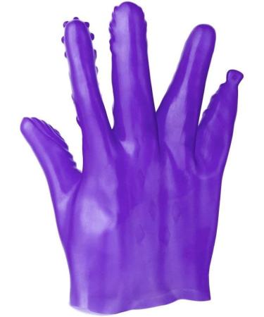 Soft Flirt Massage Tool for Men & Women - Ribbed Hand Sleeve - Purple - International Shipping - Buy Online on GoSupps.com