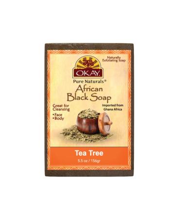 Okay Pure Naturals African Black Soap Tea Tree 5.5 oz (156 g)
