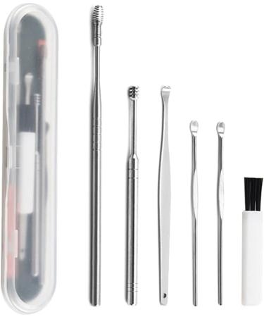 ZYZMH Spiral Ear Pick Wax Remover Cleaner - Silicone & Stainless Steel Ear Cleaning Tool - Buy Online on GoSupps.com