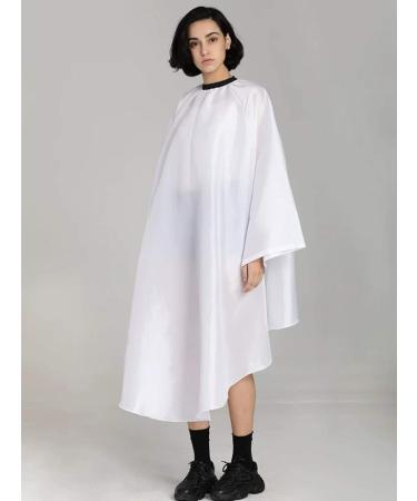 Nylon Waterproof Barber Styling Cape - Professional Salon Cape for Men, Hair Cutting Cape, Hairdresser Cape- 57 x 64 inches White