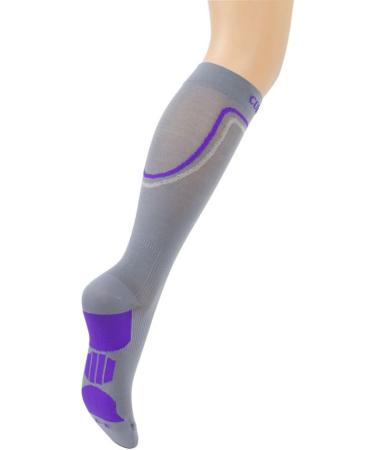 Compressana Sport Inverno - Premium Compression Stockings with Merino Wool & Silk | 18 mmHg Compression | Size IV Silver Gray (43-45) | Warmth & Comfort for Active Lifestyles - Buy Online on GoSupps.com