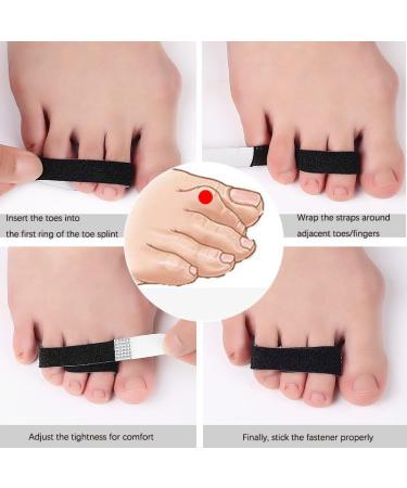 VIEEL Reusable Fabric Hammer Toe Wraps - Toe Corrector & Protectors (8 Pack) - Buy Online on GoSupps.com