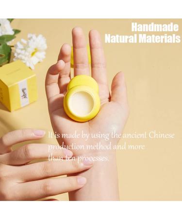 Solid Perfume Floral Scent Fragrance All Natural Ancient Chinese Craftsmanship for Women Girls Travel Friendly with Ceramic Jar (Yellow) - Buy Online on GoSupps.com