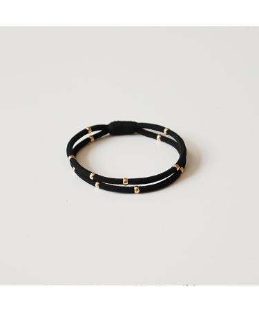 Jseng 10 Pcs Hair Ties with Golden Bead for Women Girls - No Damage Ponytail Holders Bracelets - Elastic Hair Bands for Thick Hair (5 Colors) - Buy Online on GoSupps.com