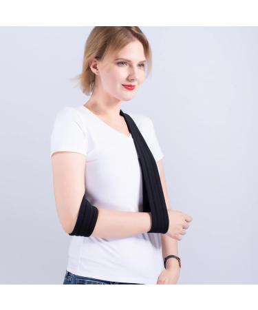 Adjustable Lightweight Arm Sling for Men & Women - Comfortable Support for Left/Right Injured Arm - N//C HSManLian - One Size Black - Buy Online on GoSupps.com