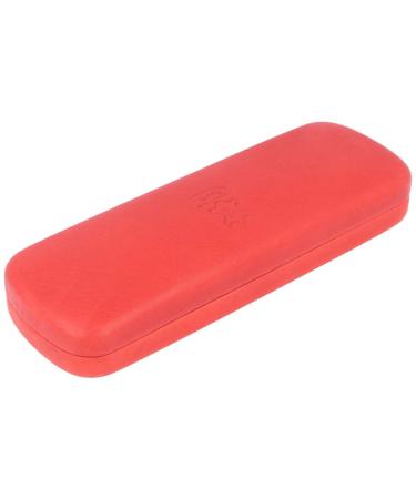 elegant case with metal hinge in - flat case medium-sized - genuine leather red