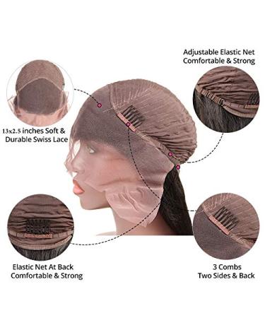 ANDRIA Blonde Lace Front Wig 24 - Heat Resistant Fiber, Natural Straight Ombre Dirty Blonde, Glueless & Colored Synthetic Wig for Women - Buy Online on GoSupps.com