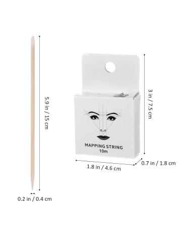 Beaupretty Eyebrow Mapping String Set for Microblading - Portable Ink Drawing Tool with Wooden Sticks | Shop Internationally - Buy Online on GoSupps.com